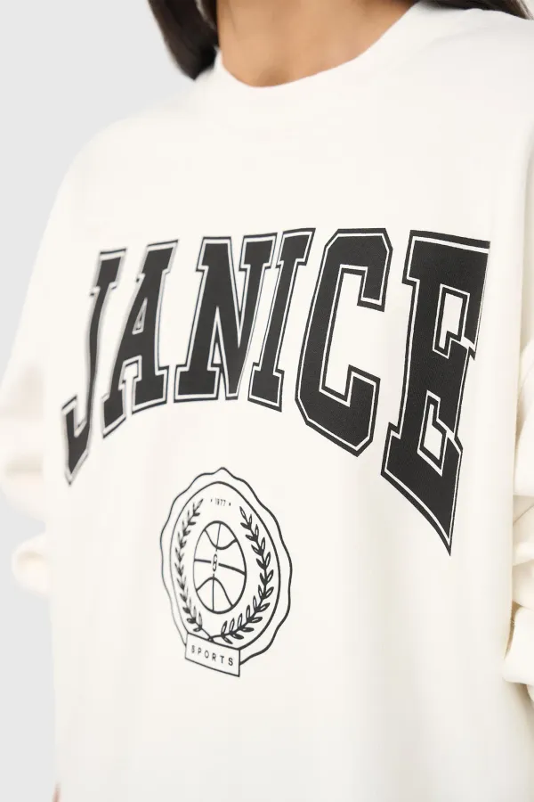 Women's Oversized White Oliver Sweater