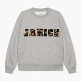 Sweater Dames Katoen Logo Camo Andy Grijs