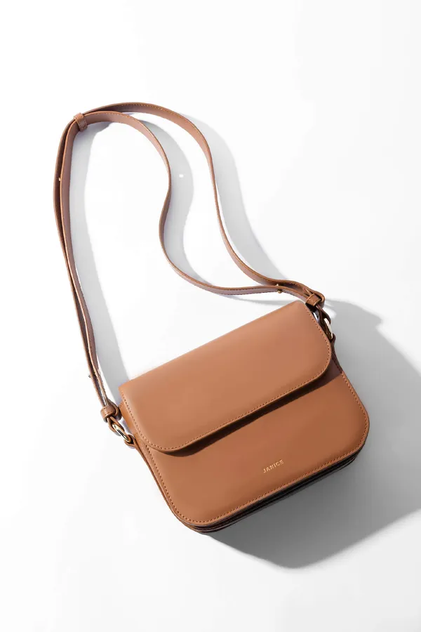 Lederhandtasche für Damen Elias Camel