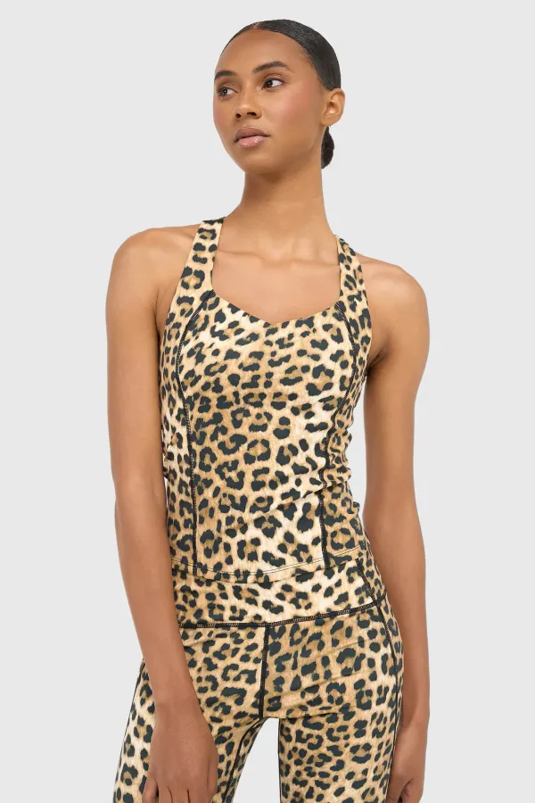 Top Women's Sports Bra: Ryle Yoga Leopard Print