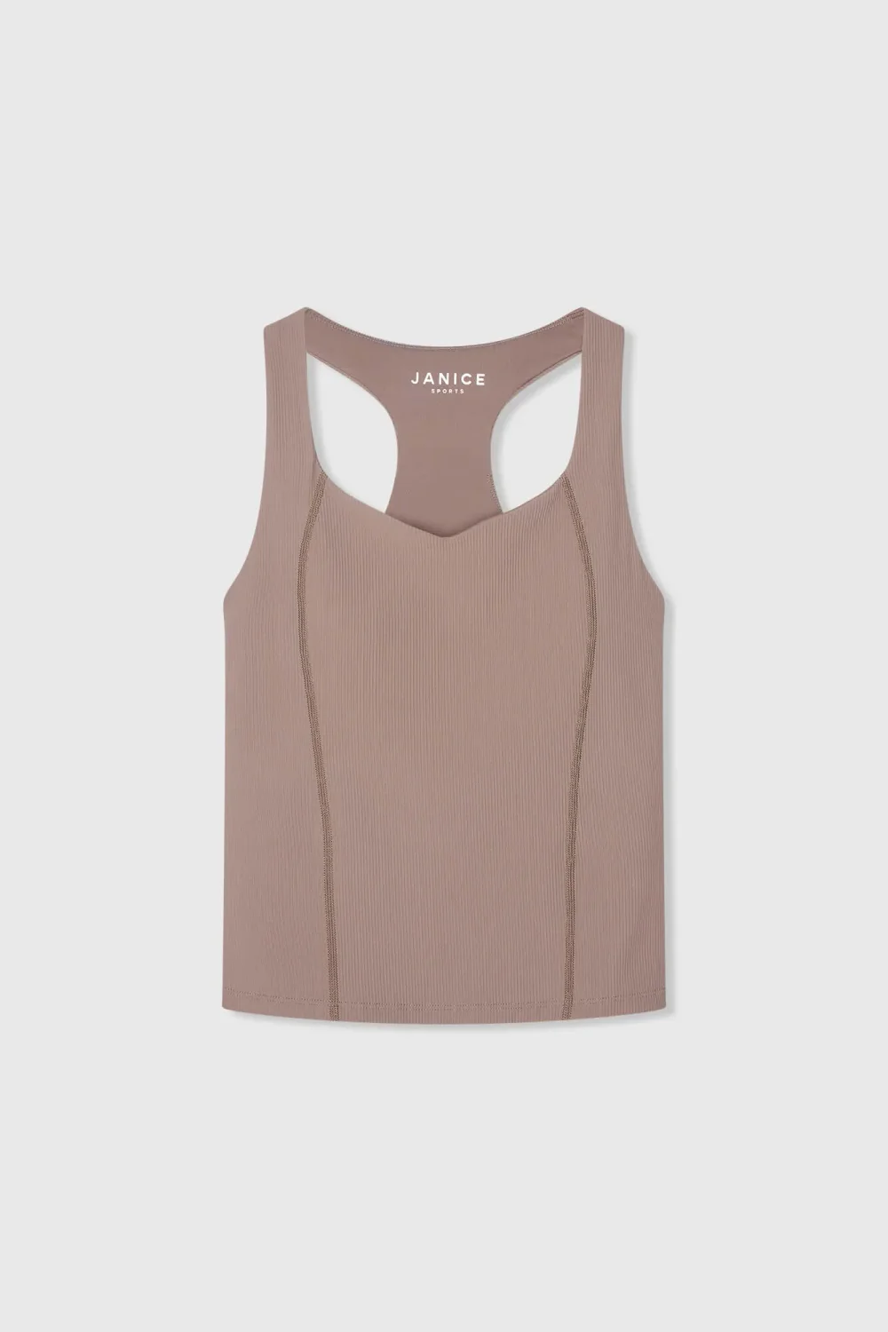 Top Women's Sports Bra: Yoga Ryle Brown Rib