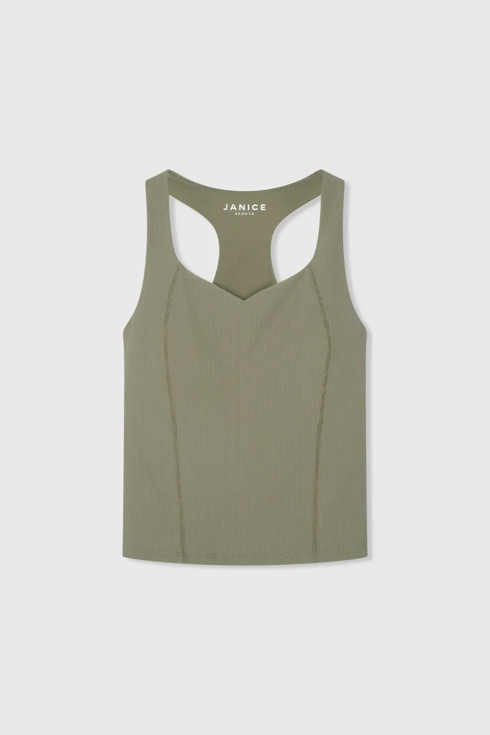 Top Women's Sports Bra Yoga Ryle Green Rib
