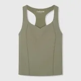 Top Dames Sport Bh Yoga Ryle Groen Rib