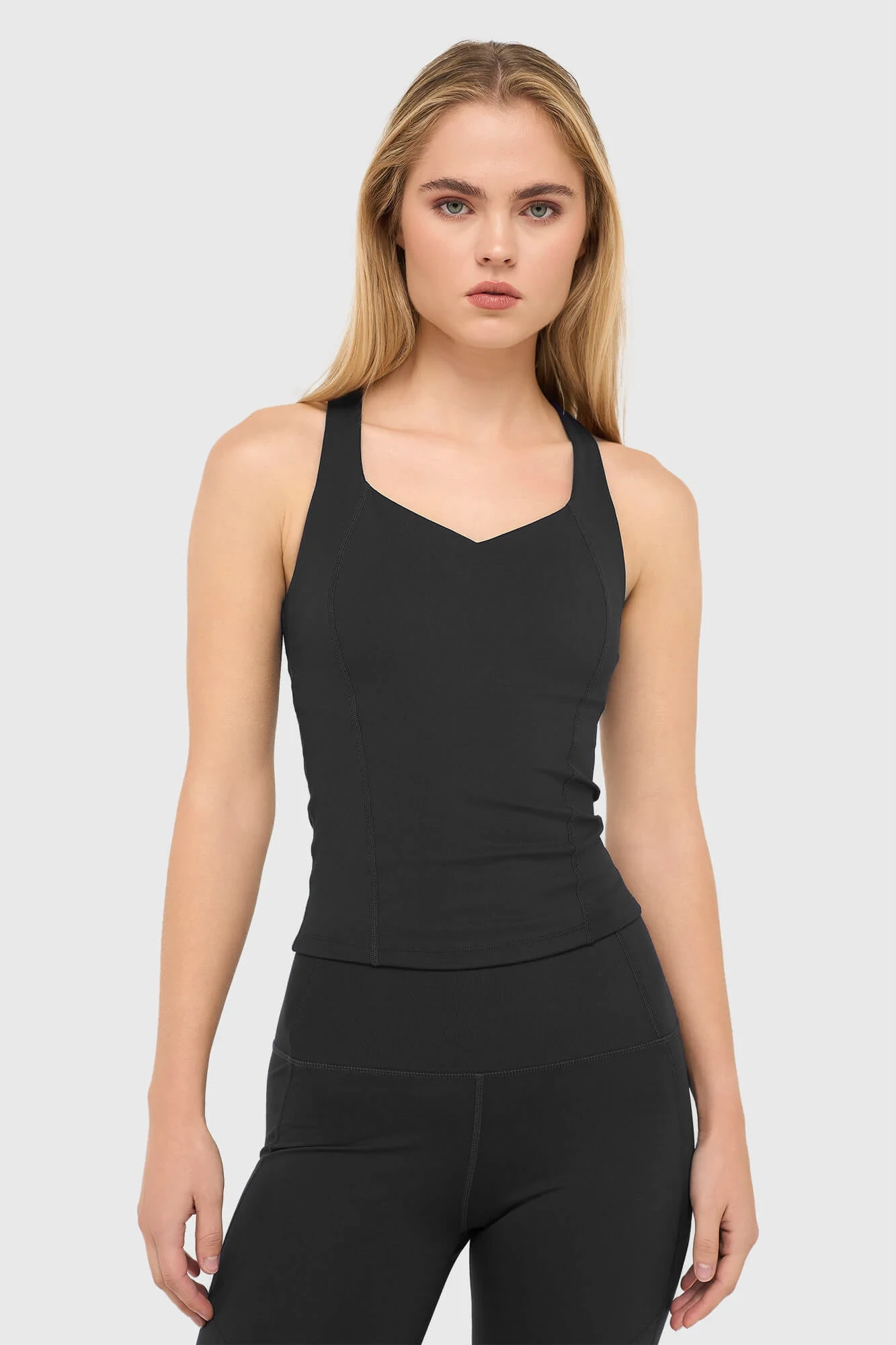 Top Damen-Sport-BH Yoga Ryle Schwarz