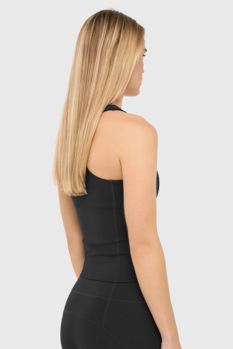 Top Damen-Sport-BH Yoga Ryle Schwarz