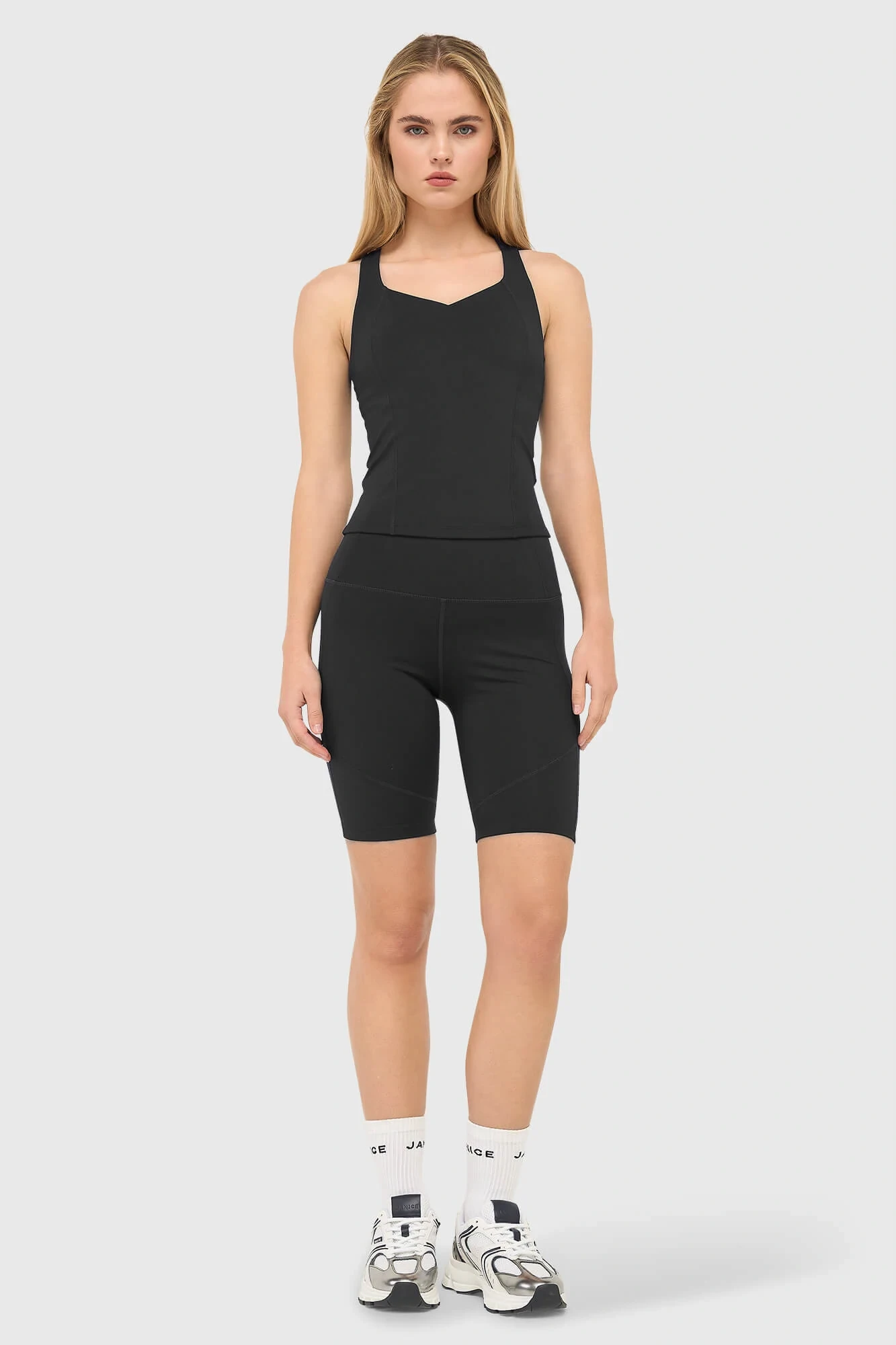Top Damen-Sport-BH Yoga Ryle Schwarz