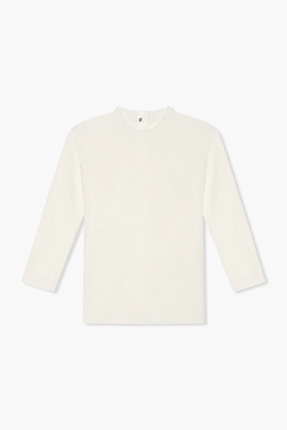 Top aus Viskose-Strick mit Logo-Aufdruck auf dem Rücken, Alec, Off-White
