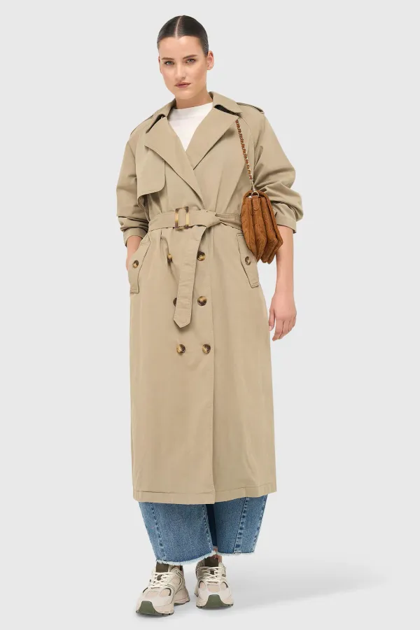 Women's Oversized Cedric Trench Coat in Green
