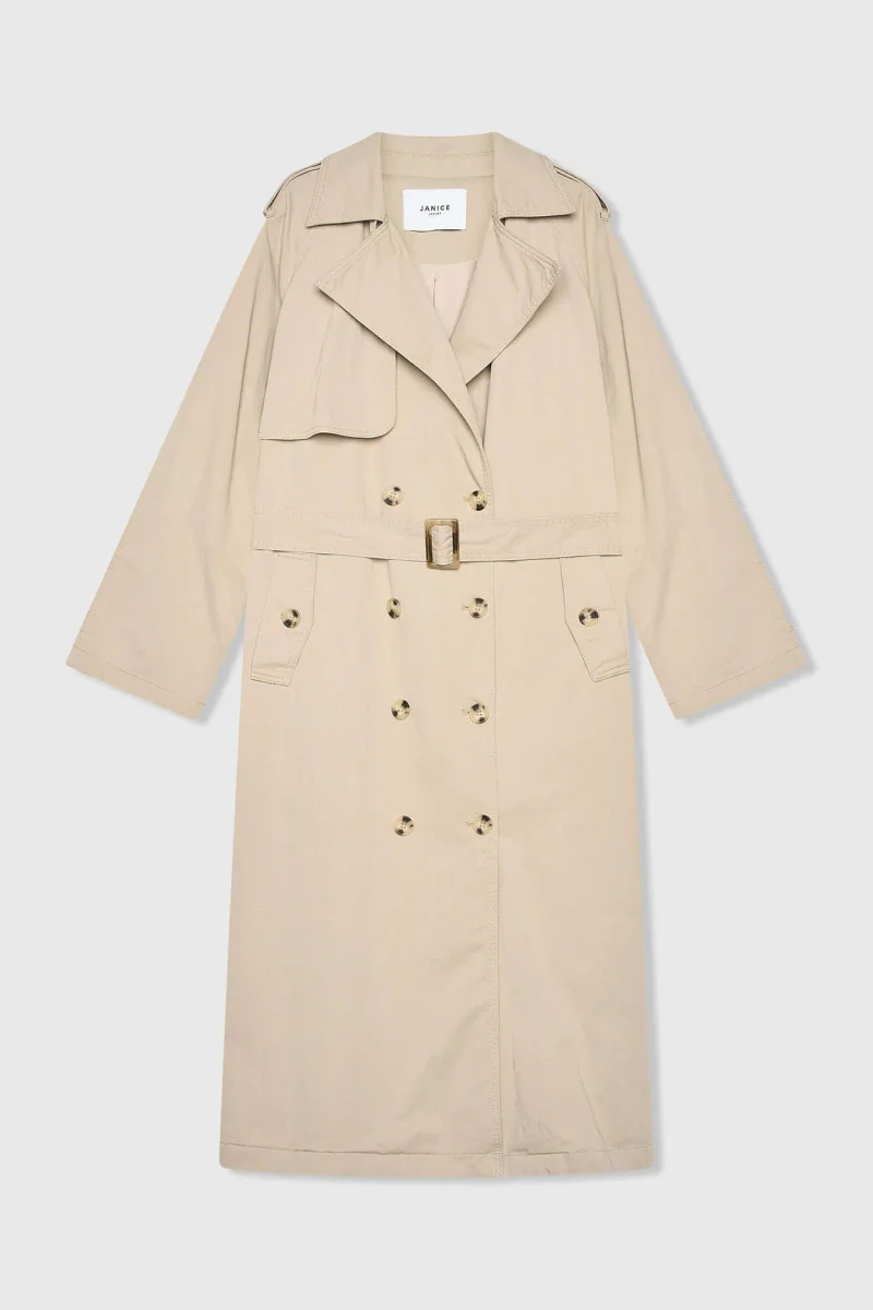 Trenchcoat Dames Oversized Cedric Beige