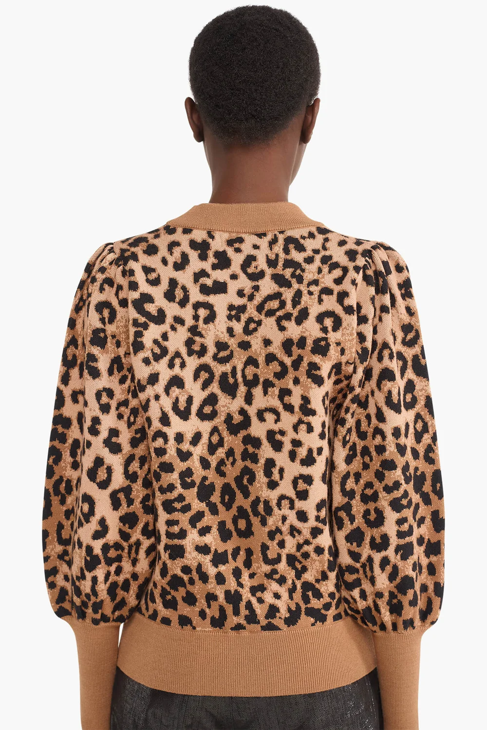Trui Dames Pof Mouw Viscose Jay Panterprint