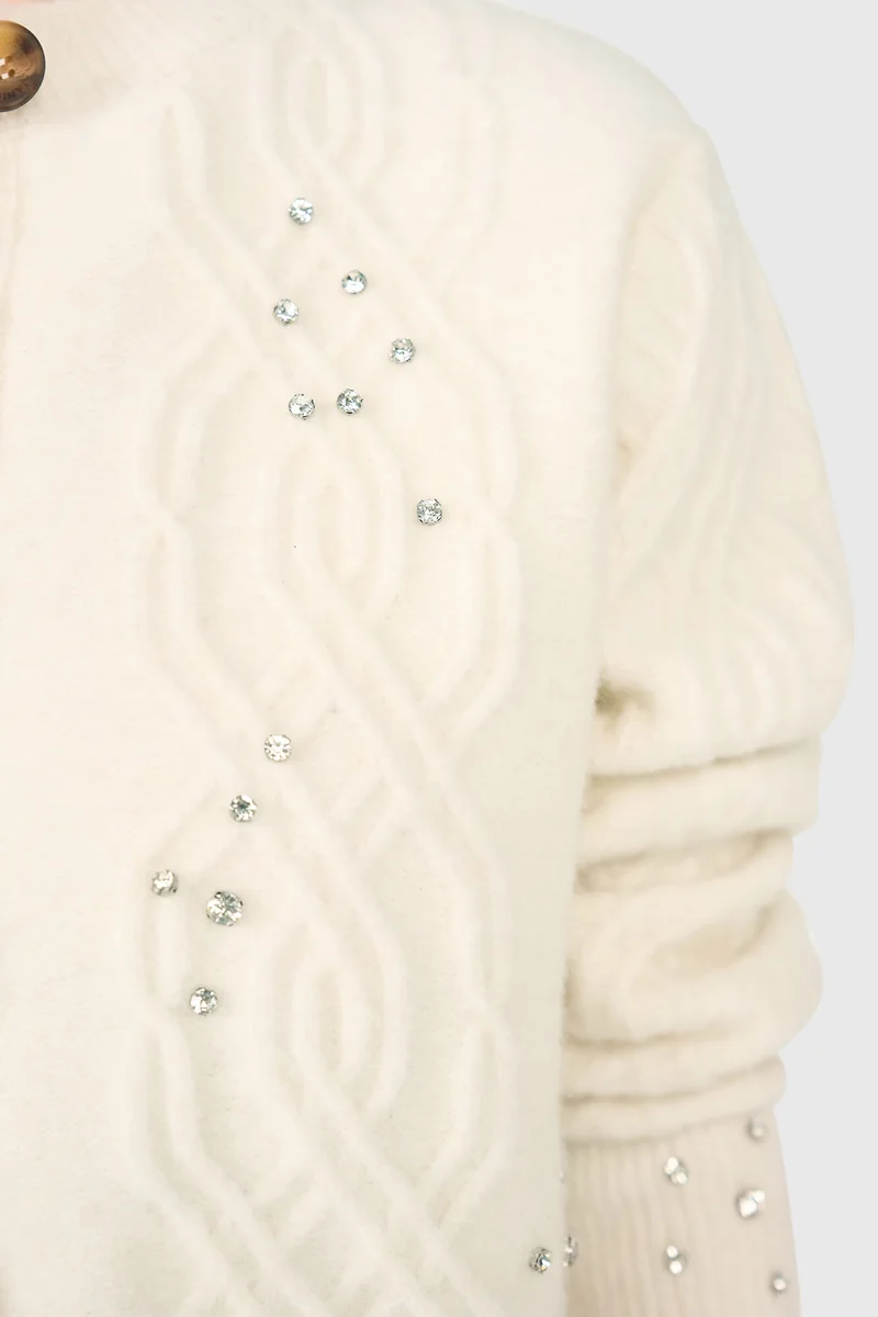 Quincy Off-White Rhinestones