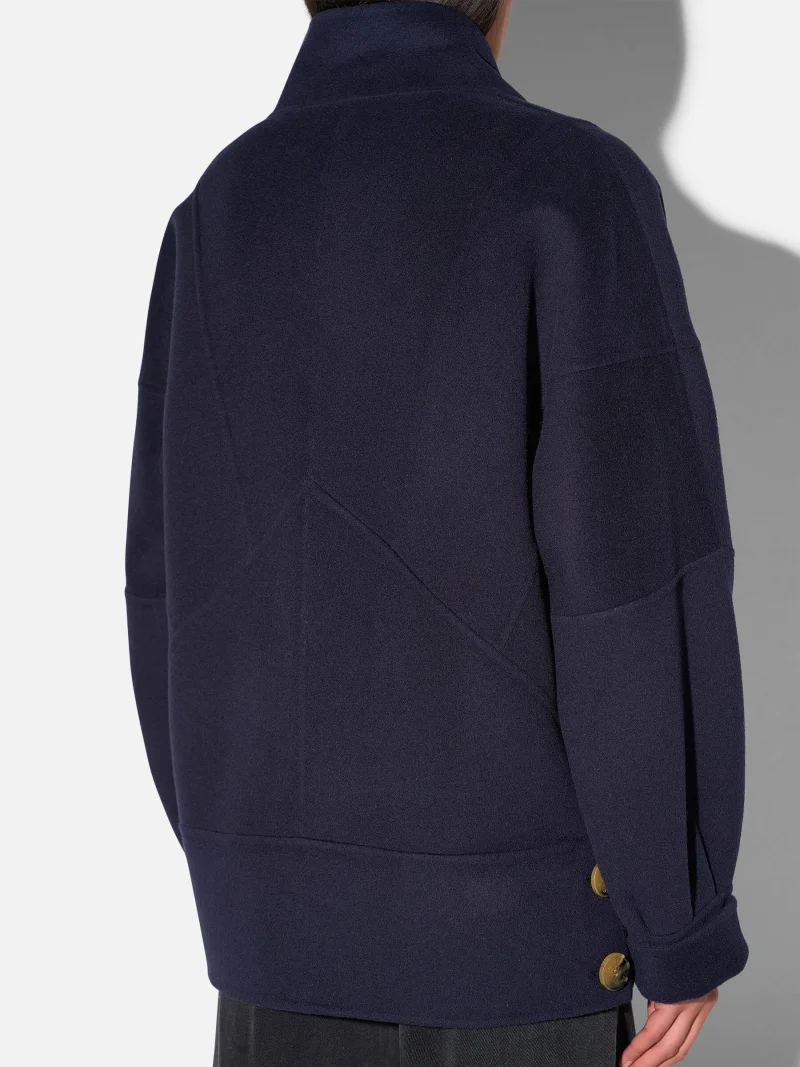 Vintage Cashmere Dames Jas Seth Donker Blauw