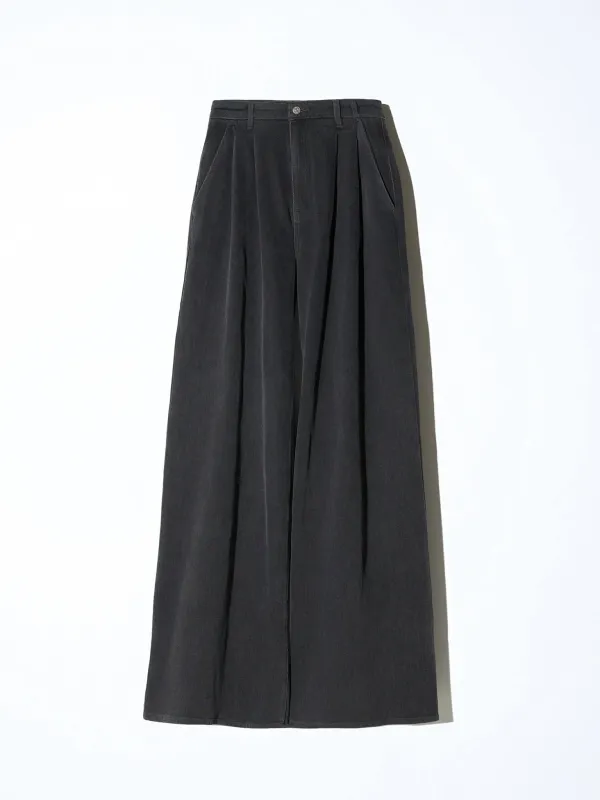 Wide Leg Jeans Stretch High Rise Dollar Zwart 813