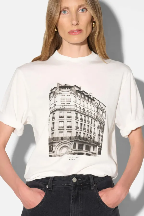 Wit Shirt Dames Katoen Adam Paris