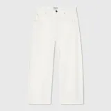 Witte Barrel Jeans Dames Mid Rise Baxter