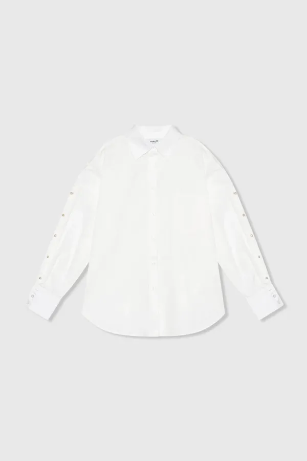 Weiße Baumwollbluse für Damen – Baumwolle – Paul