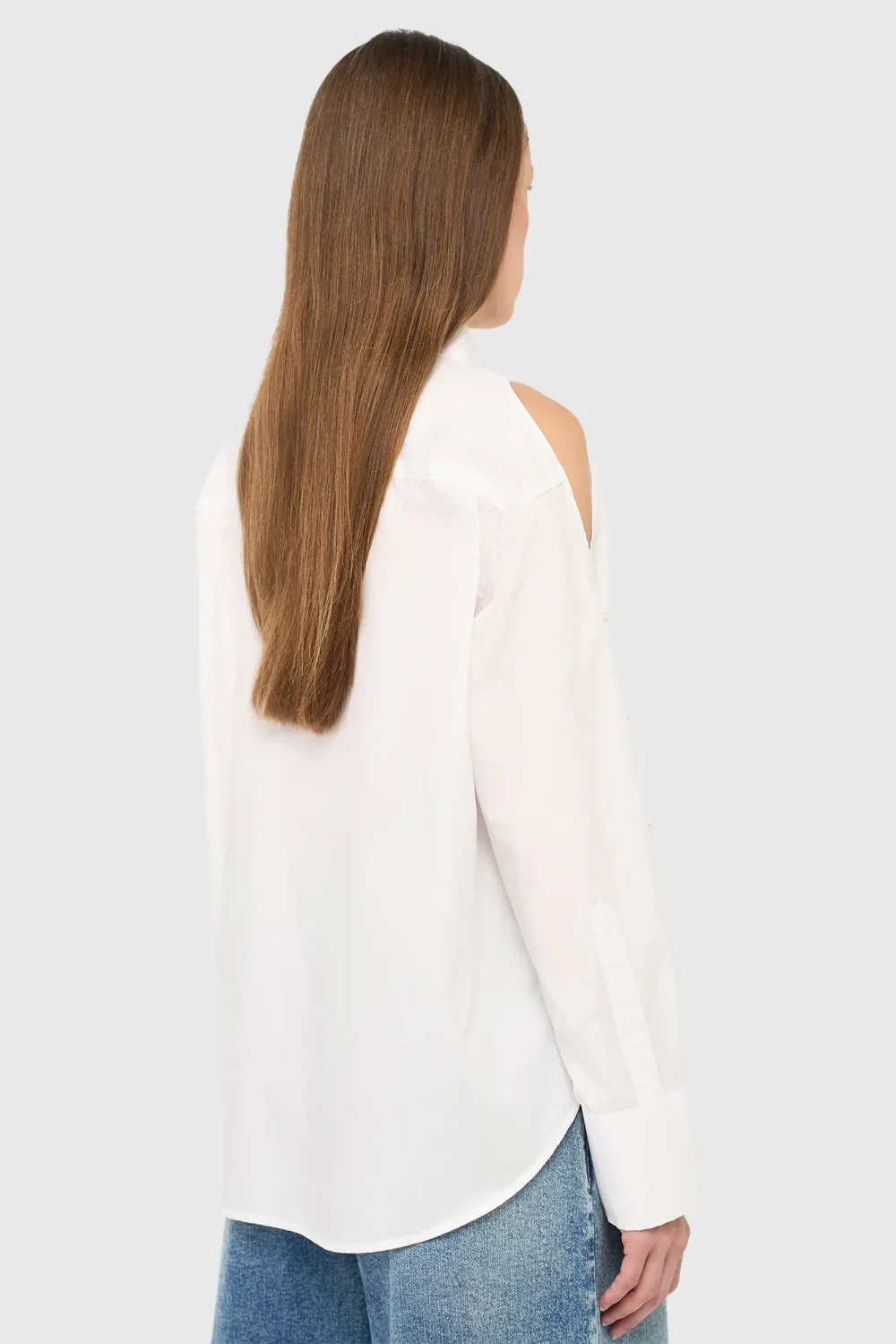 Weiße Baumwollbluse für Damen – Baumwolle – Paul