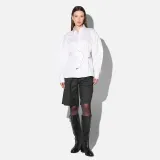 Witte Katoenen Blouse Dames Pof Mouw Glyn