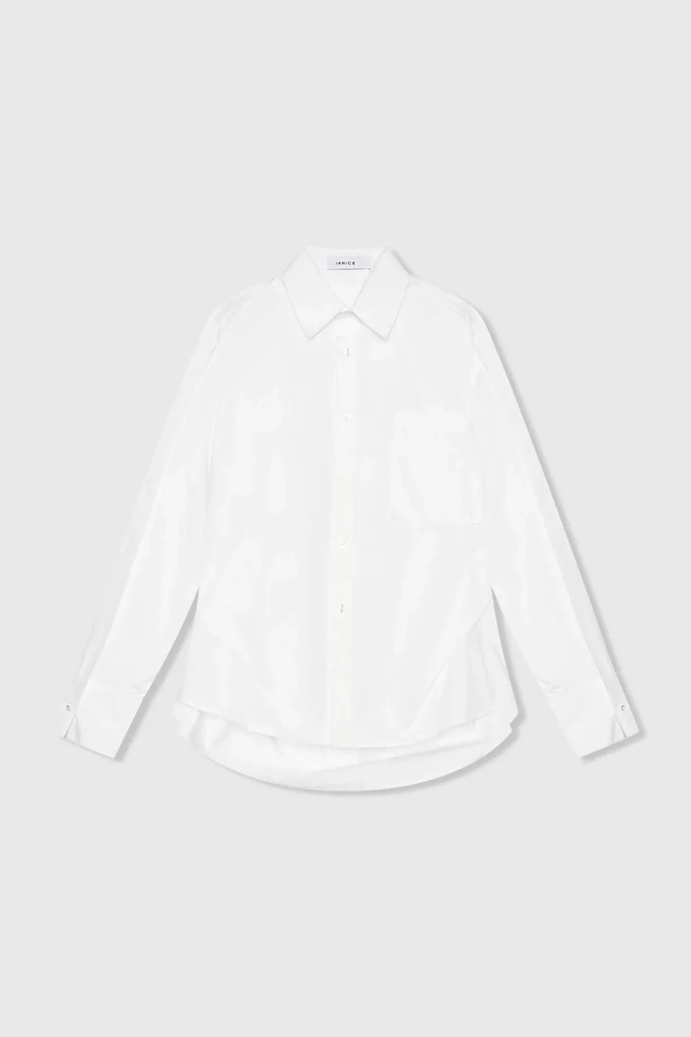 Witte Katoenen Oversized Dames Blouse Phil