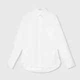 Witte Katoenen Oversized Dames Blouse Phil