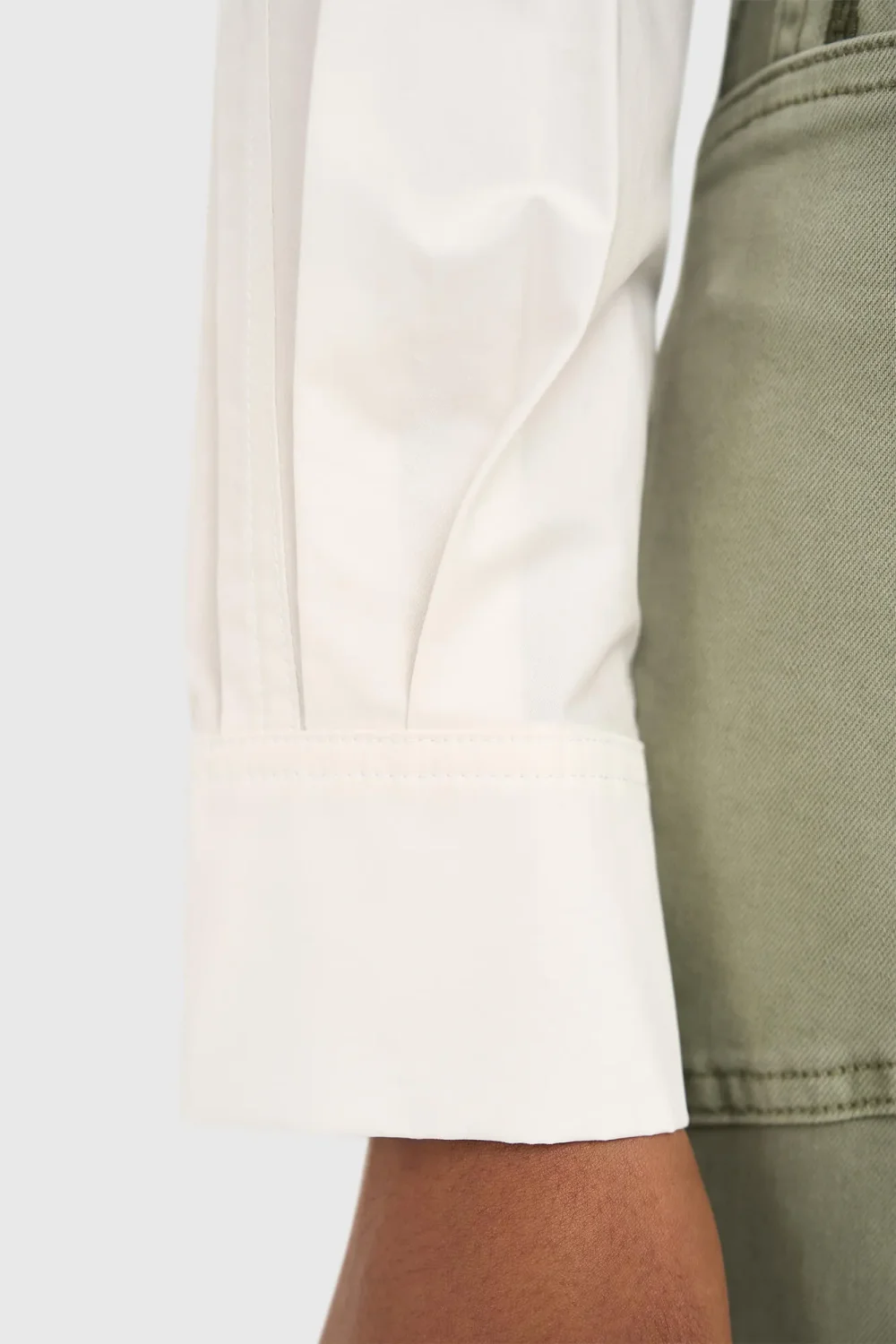 White Cotton Bow Blouse for Women by David