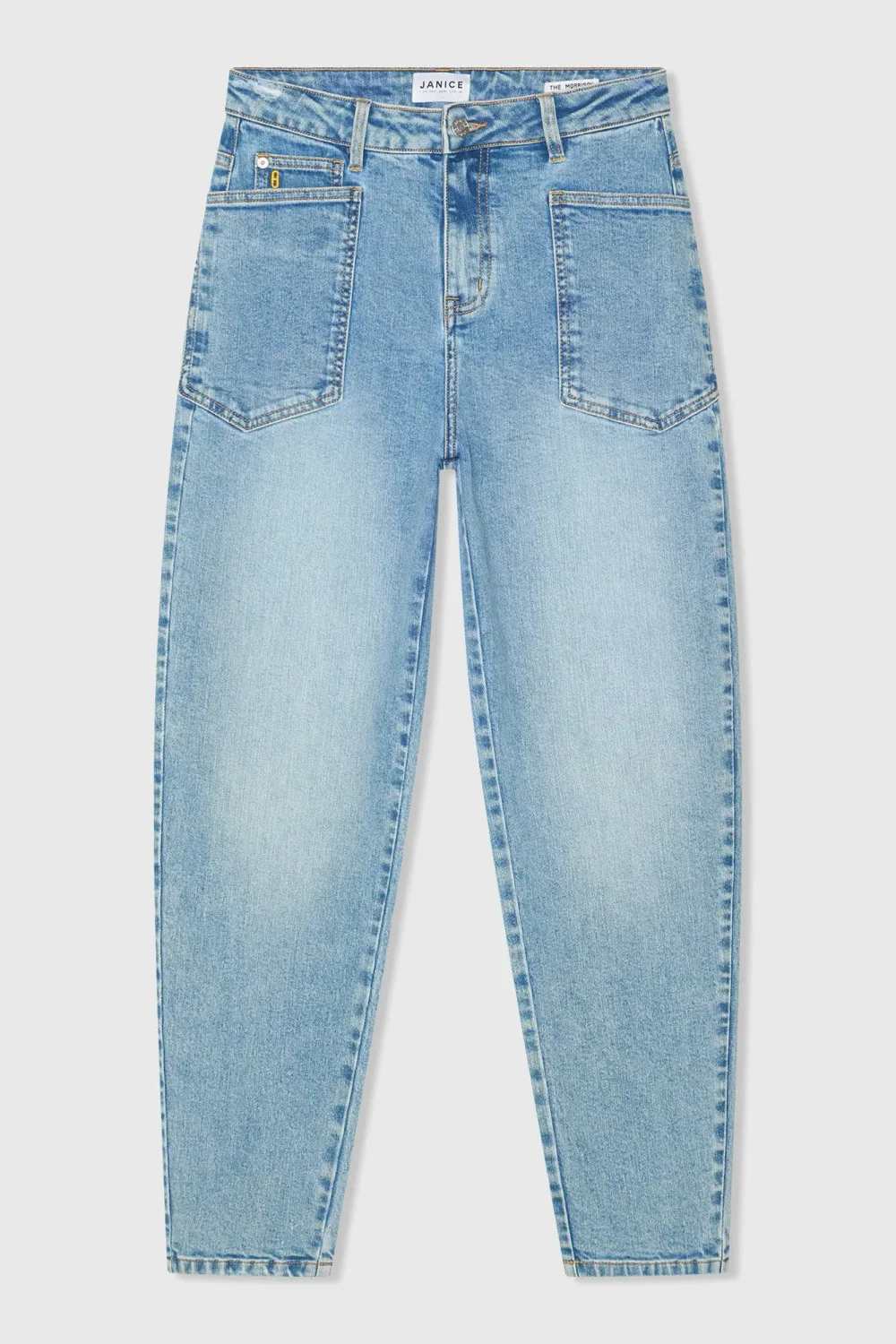 Women's Worker Jeans, Barrel Fit, Stretch, Mid Rise, Morrison Blue, 786
