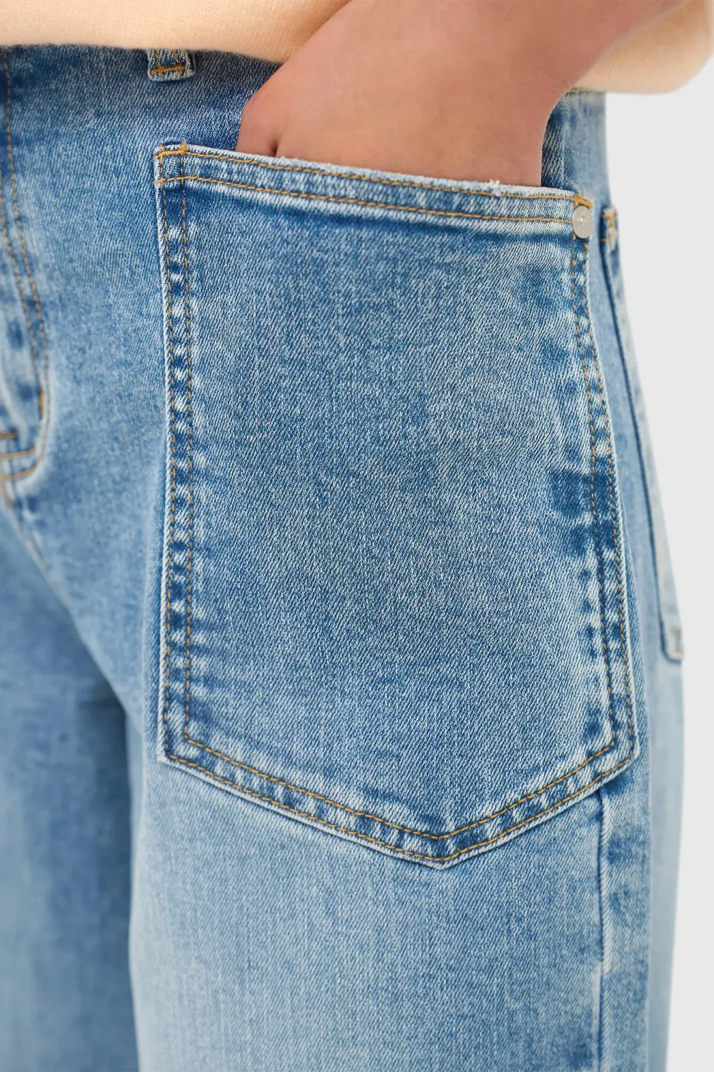 Women's Worker Jeans, Barrel Fit, Stretch, Mid Rise, Morrison Blue, 786