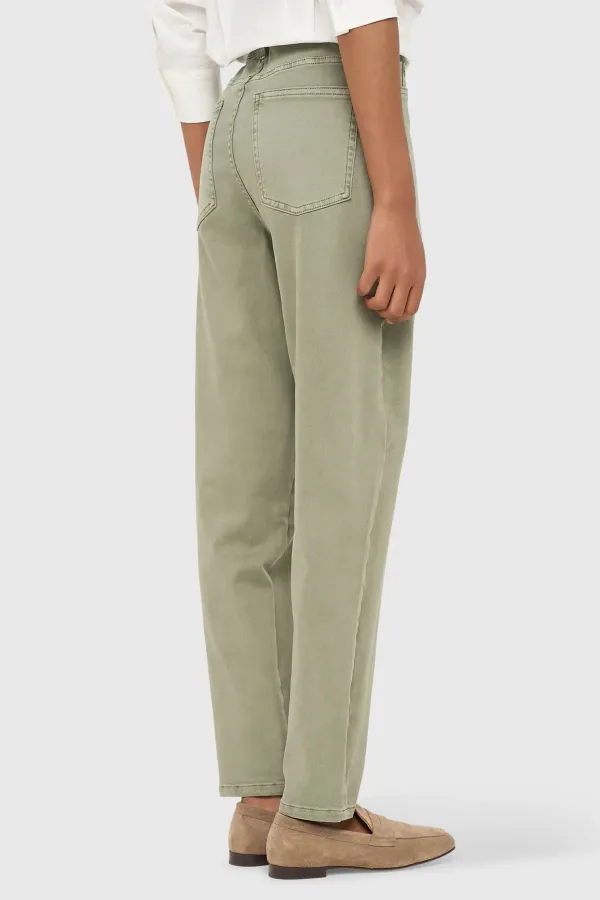 Women's Worker Jeans, Barrel Fit, Stretch, Mid-Rise, Morrison Green 943