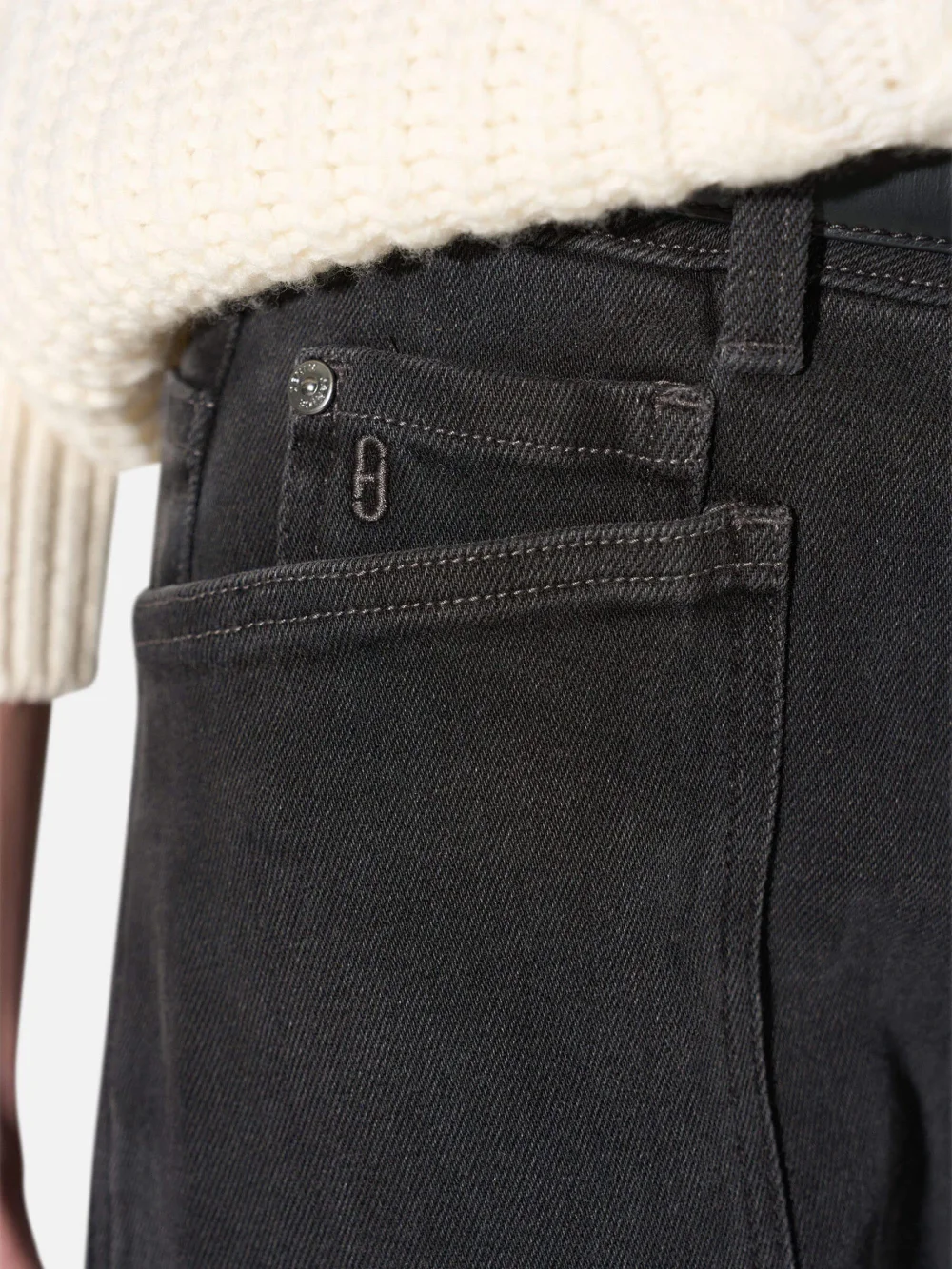 Worker Jeans Dames Barrel Fit Stretch Mid Rise Morrison Zwart 813