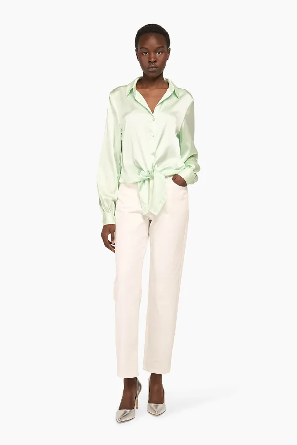 Zijden Blouse Dames Bobby Mint