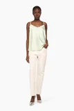Zijden Top Dames Kant River Mint