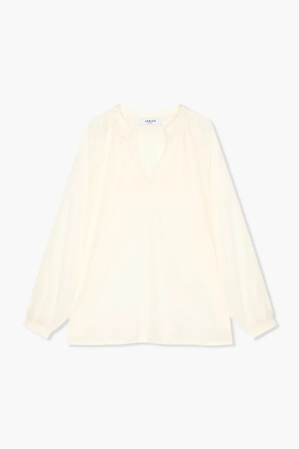 Zijden Dames Blouse Landon Off White