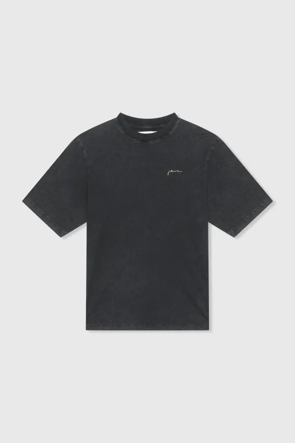 Schwarzes Damen-Shirt aus Baumwolle mit Schlangenprint – Adam