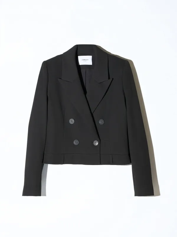Zwarte Blazer Dames Kort Stan