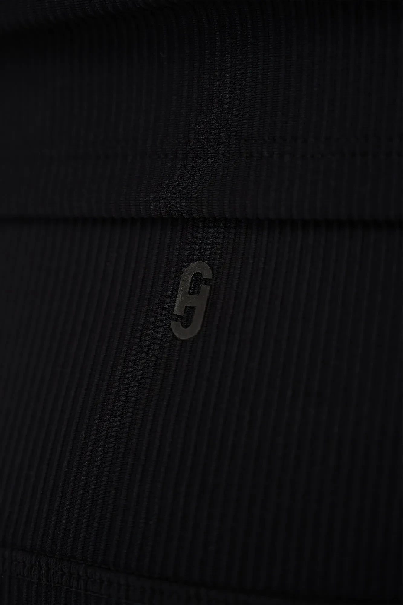 Women's Black Ribbed Sports Activewear Leggings Ye